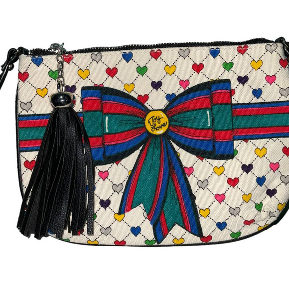 Brighton LOVE &  JOY POUCH Cotton Blend. Multicolor NWT - Picture 4 of 13